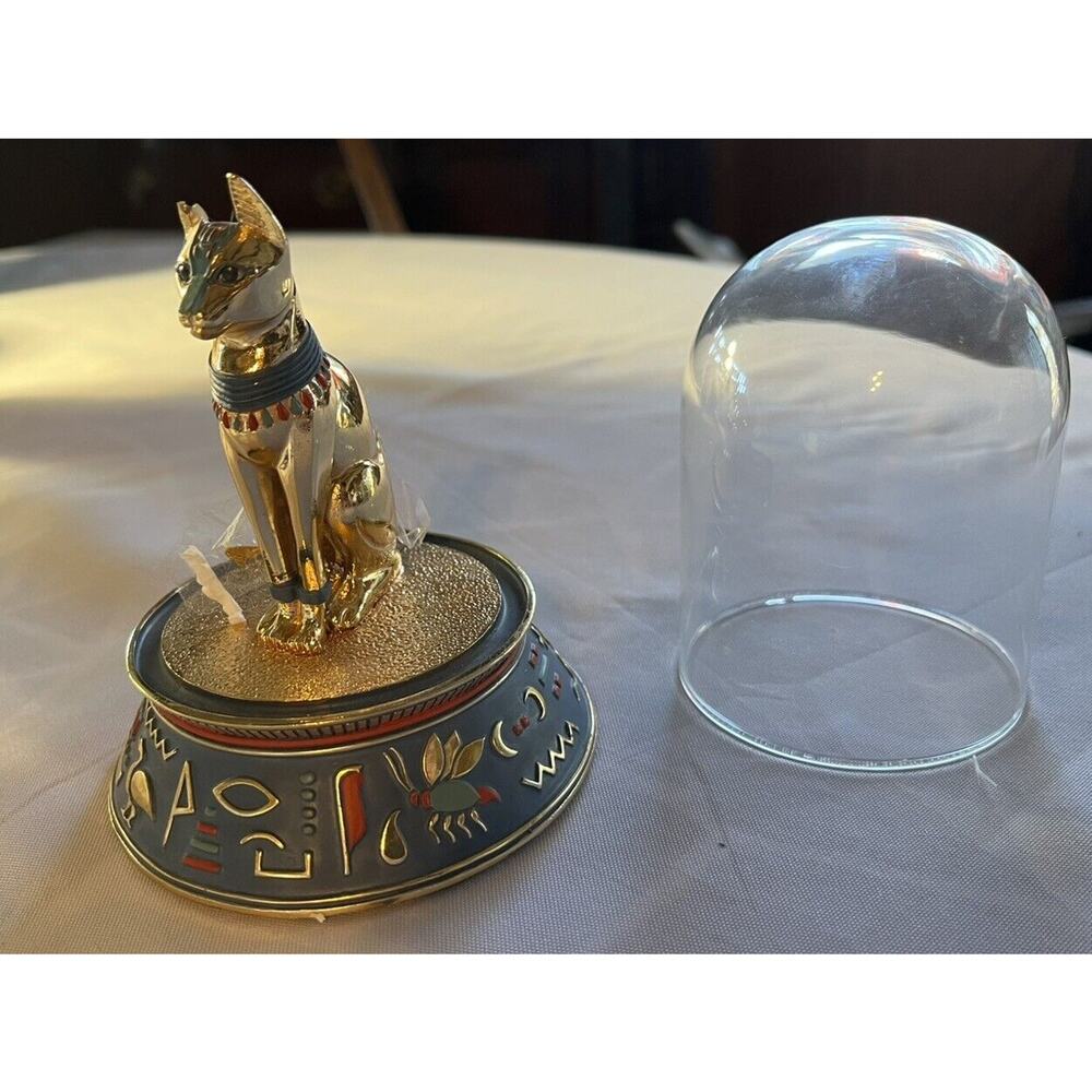 Sacred Bast Cat The Franklin Mint Lim Ed Hand Painted w/ COA Sculpt UTW8892 Flaw